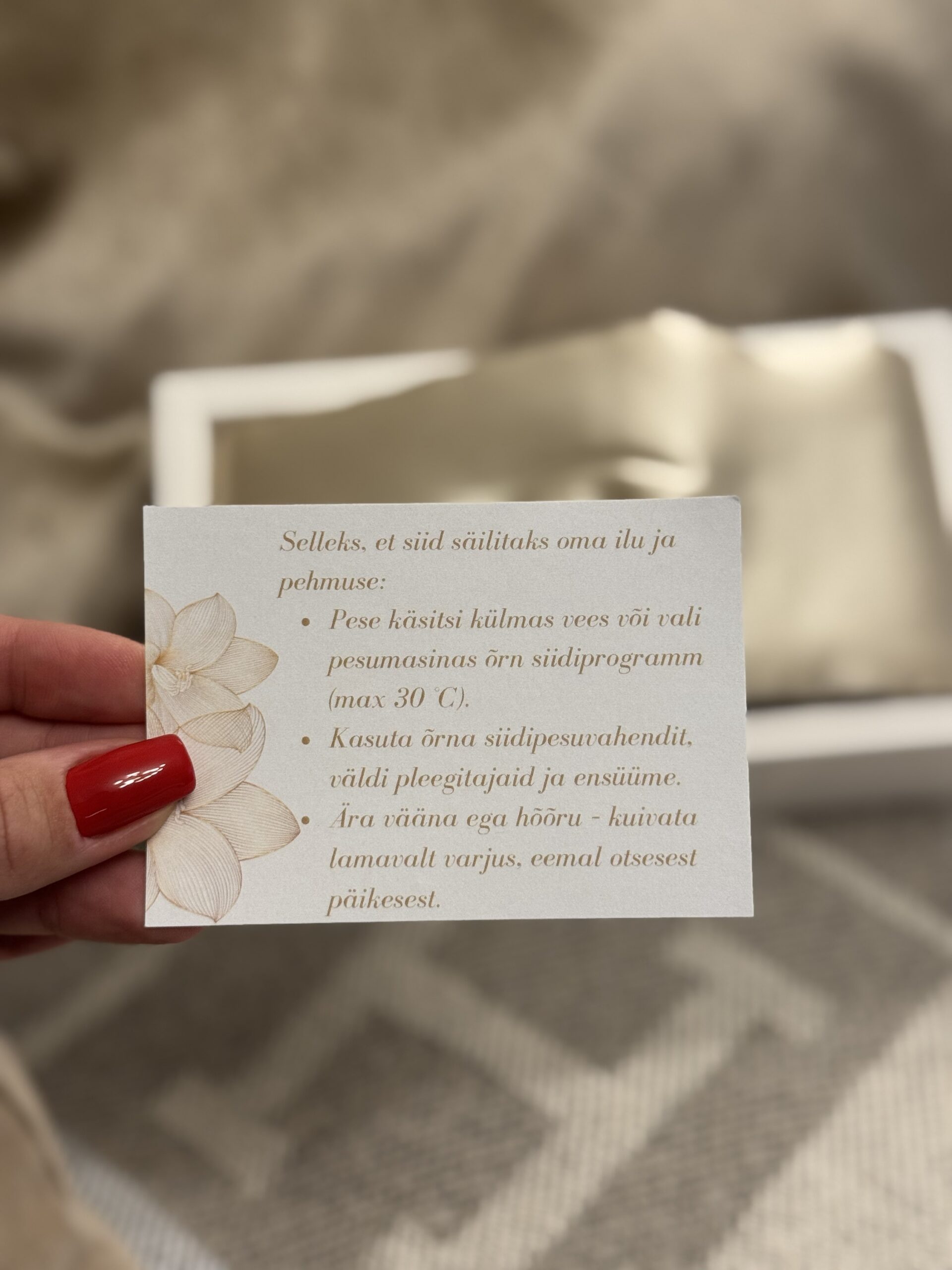 Siidist unemask - beež - Image 3